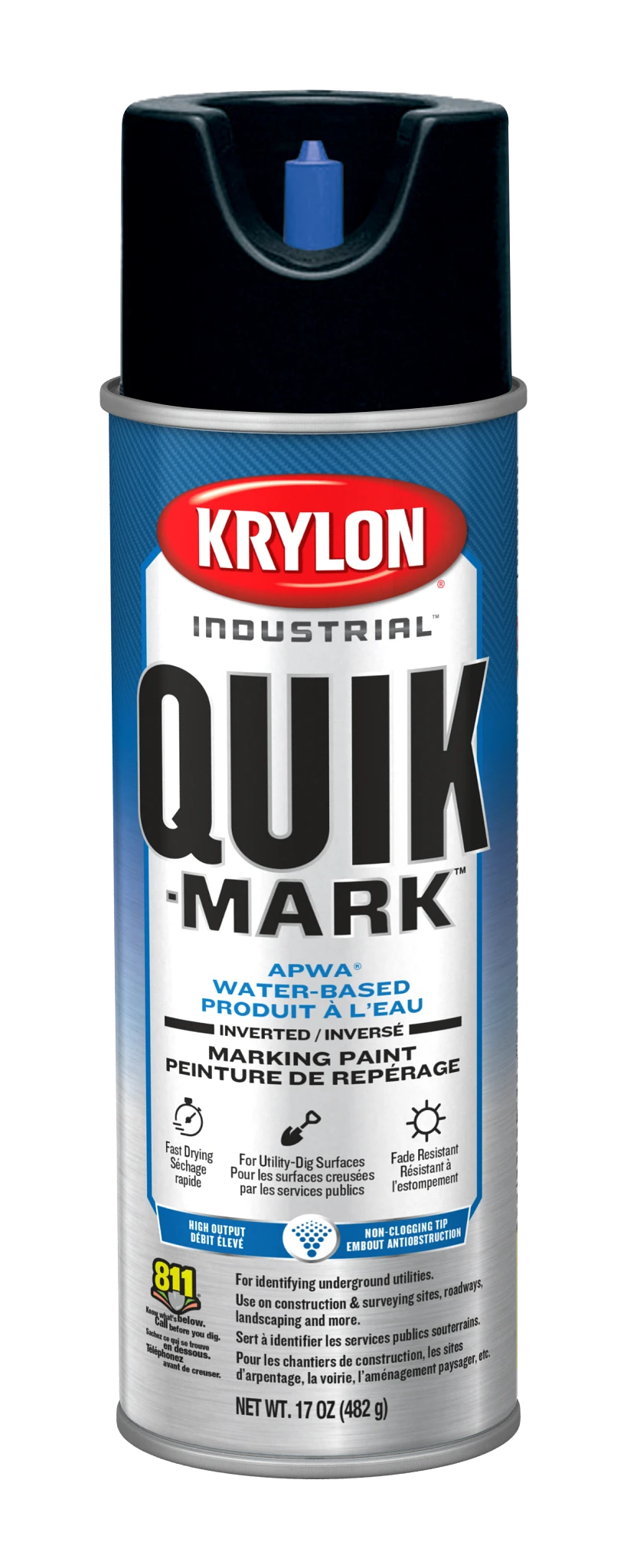 Krylon Industrial Quik-Mark Water-Based Inverted APWA Marking Paint (20 oz.) — representative product photo