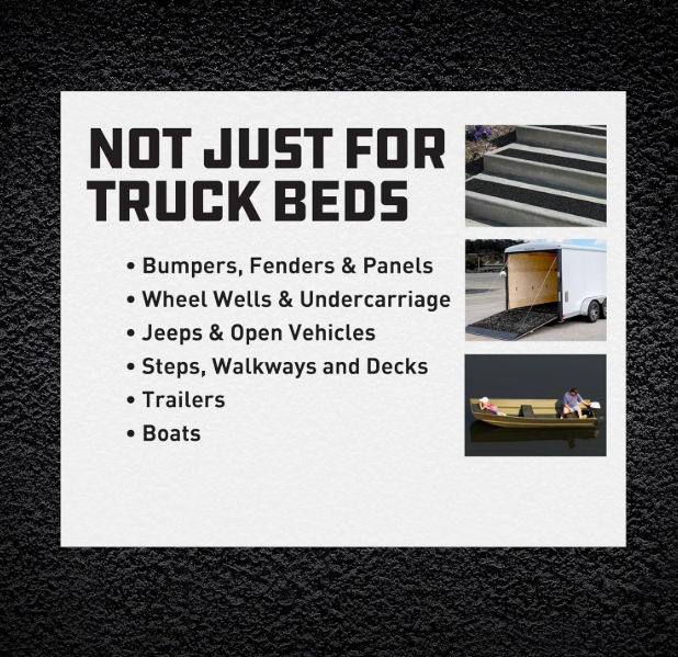 Herculiner Original Truck Bed Liner – Black Roll-On Coating, 1 Quart (DIY Textured Bedliner, Skid-Resistant & Rust Protection)