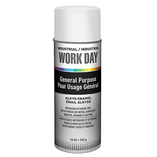 Work Day Aerosol Enamel Paints — Gloss White/Blanc Lustré — 283 g Aerosol — A04401000