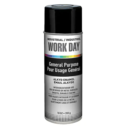 Work Day Aerosol Enamel Paints — Gloss Black/Noir Lustré — 283 g Aerosol — A04402000