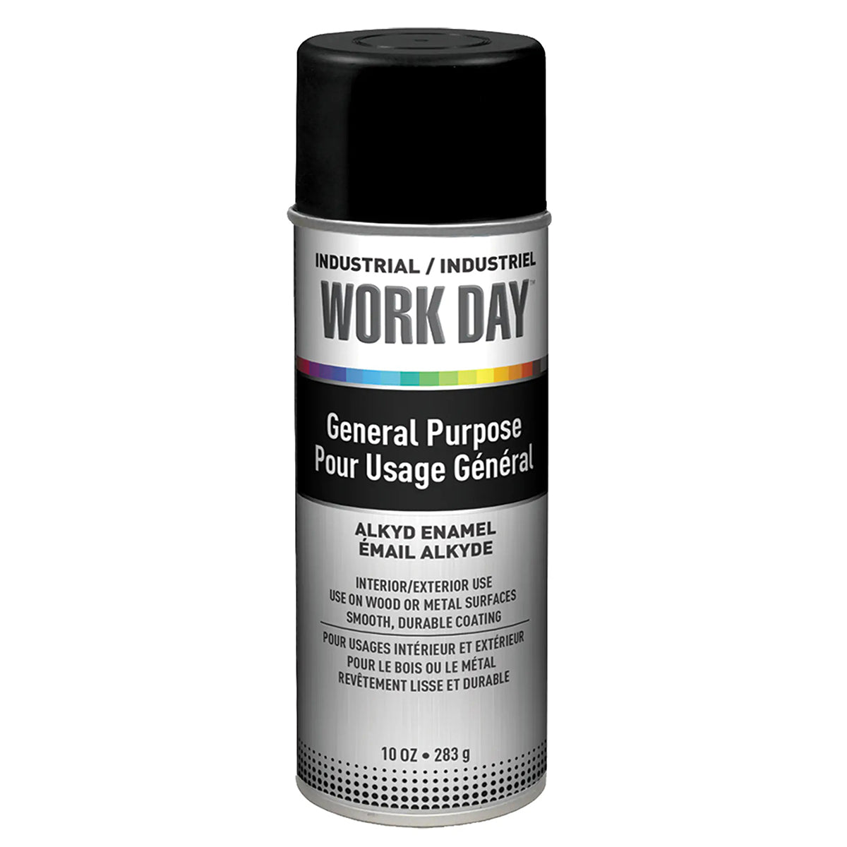 Work Day Aerosol Enamel Paints — Flat Black/Noir Mat — 283 g Aerosol — A04412000