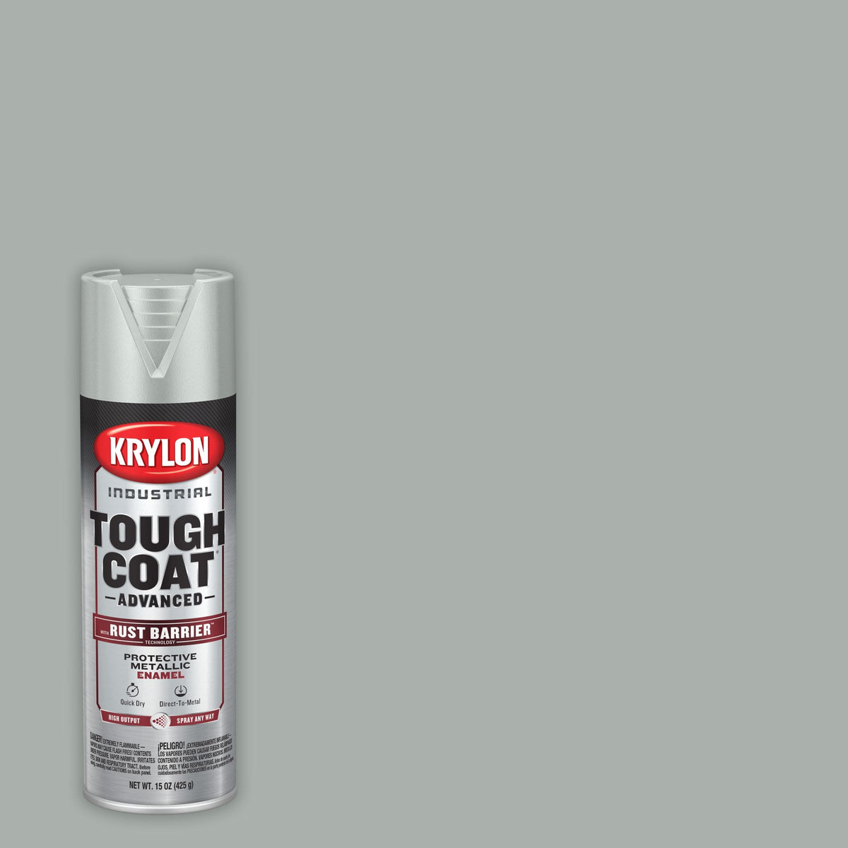Krylon Industrial Tough Coat Advanced with Rust Barrier Technology — Tough Coat Adv Aluminum Metallic — 425g 15 oz — 4001590