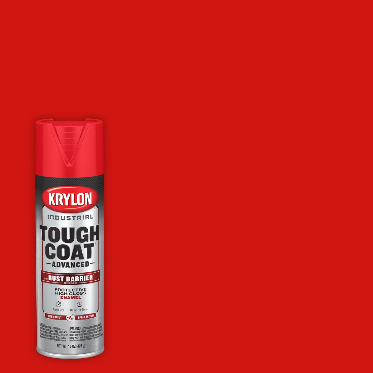 Krylon Industrial Tough Coat Advanced with Rust Barrier Technology — Tough Coat Adv Gloss Bright Red — 425g 15 oz — 4006490
