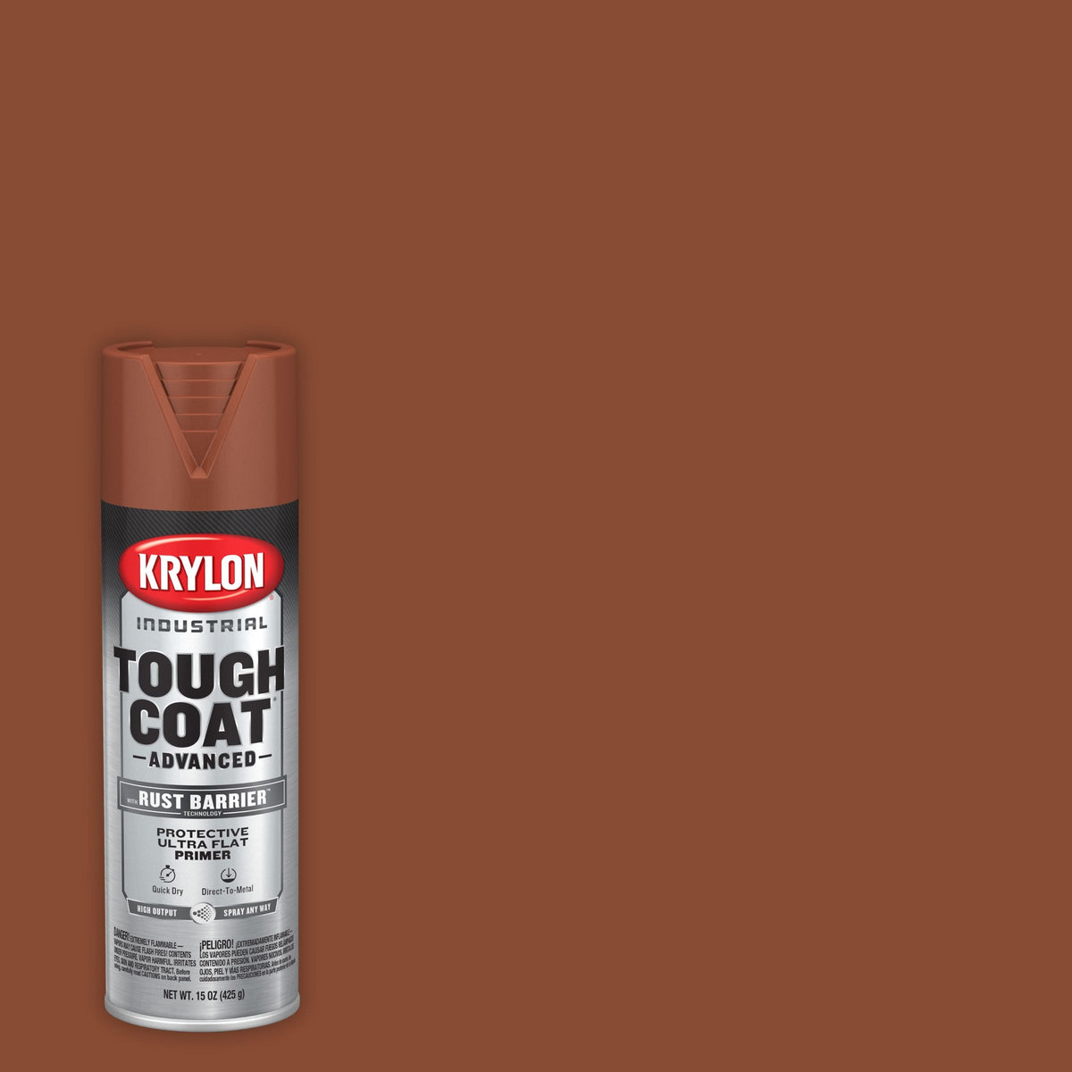 Krylon Industrial Tough Coat Advanced with Rust Barrier Technology — Tough Coat Adv Red Oxide Primer — 425g 15 oz — 4006990