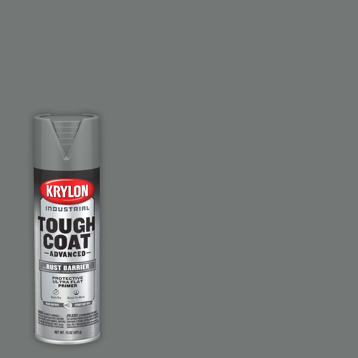 Krylon Industrial Tough Coat Advanced with Rust Barrier Technology — Tough Coat Adv Gray Primer — 425g 15 oz — 4008290