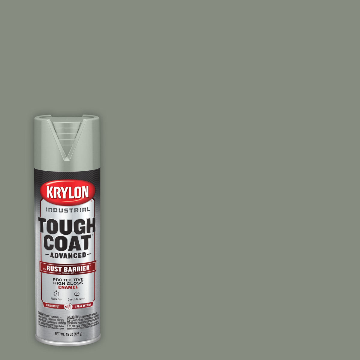Krylon Industrial Tough Coat Advanced with Rust Barrier Technology — Tough Coat Adv Gloss Lt Machinery Gray — 425g 15 oz — 4008390