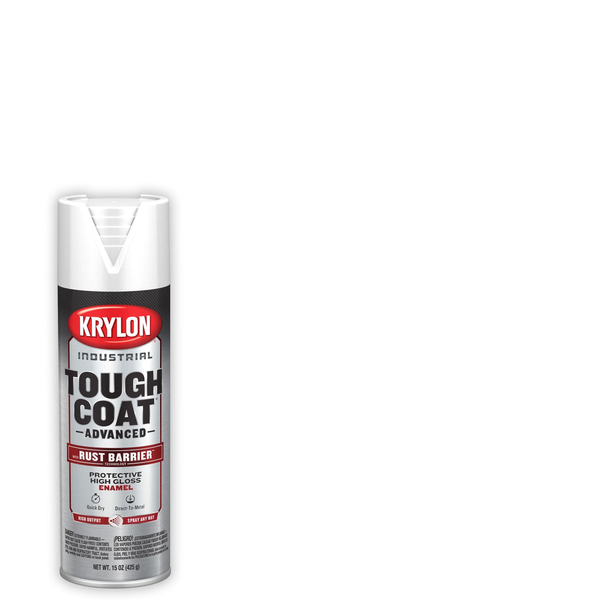 Krylon Industrial Tough Coat Advanced with Rust Barrier Technology — Tough Coat Adv Gloss White — 425g 15 oz — 4009290