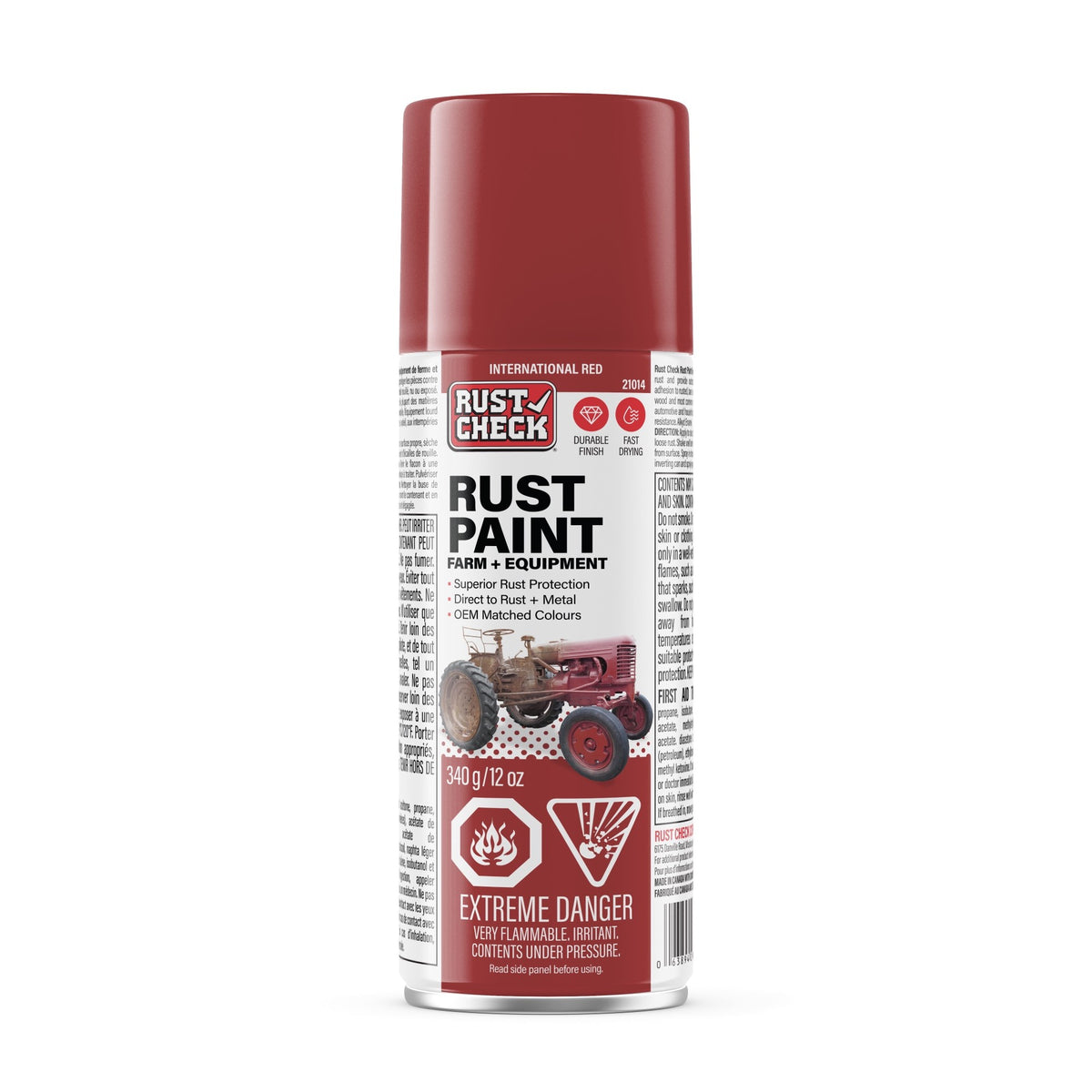 Rust Check Farm & Implement Paint Aerosol — 340 g — International Red