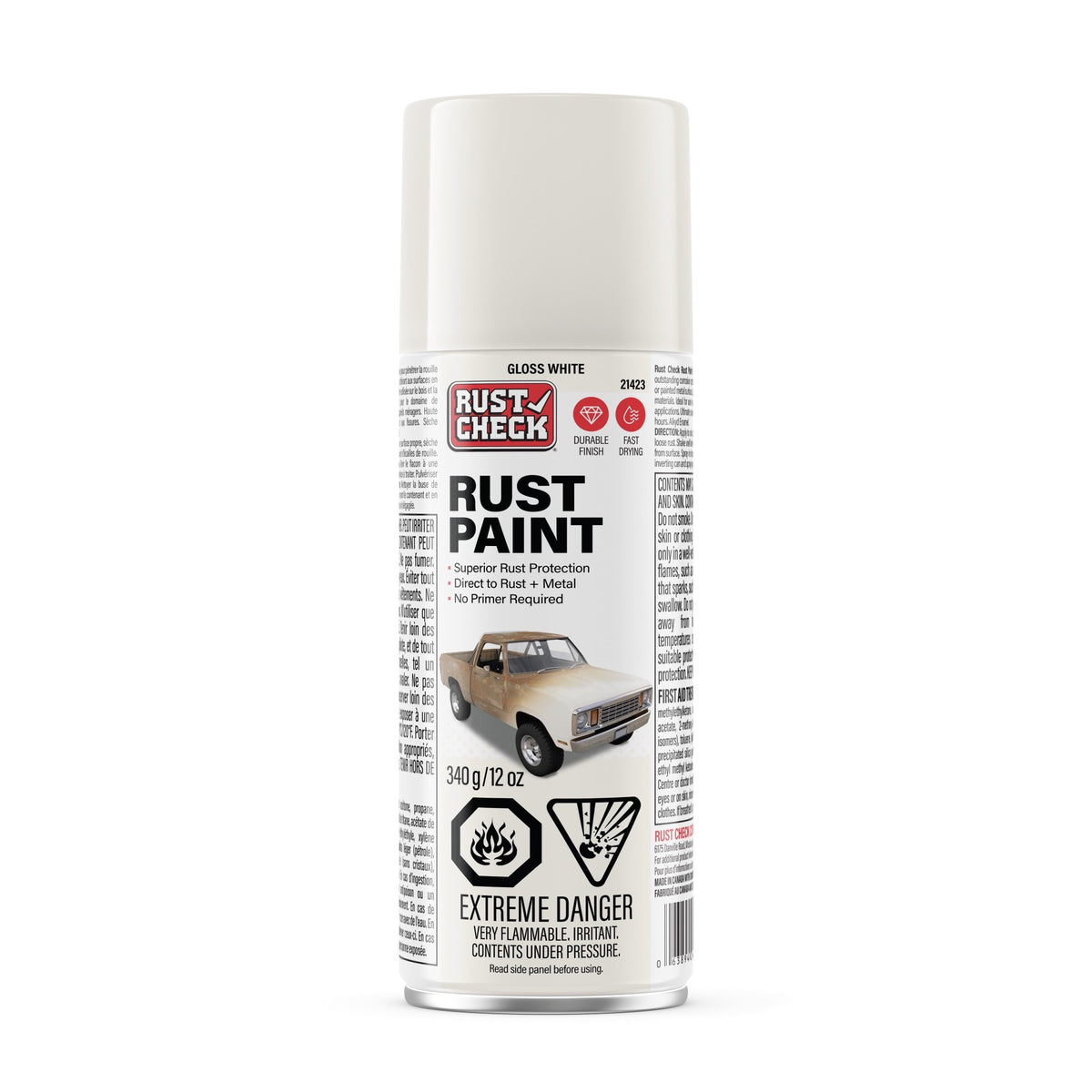 Rust Check Rust Paint Aerosol — 340 g — White