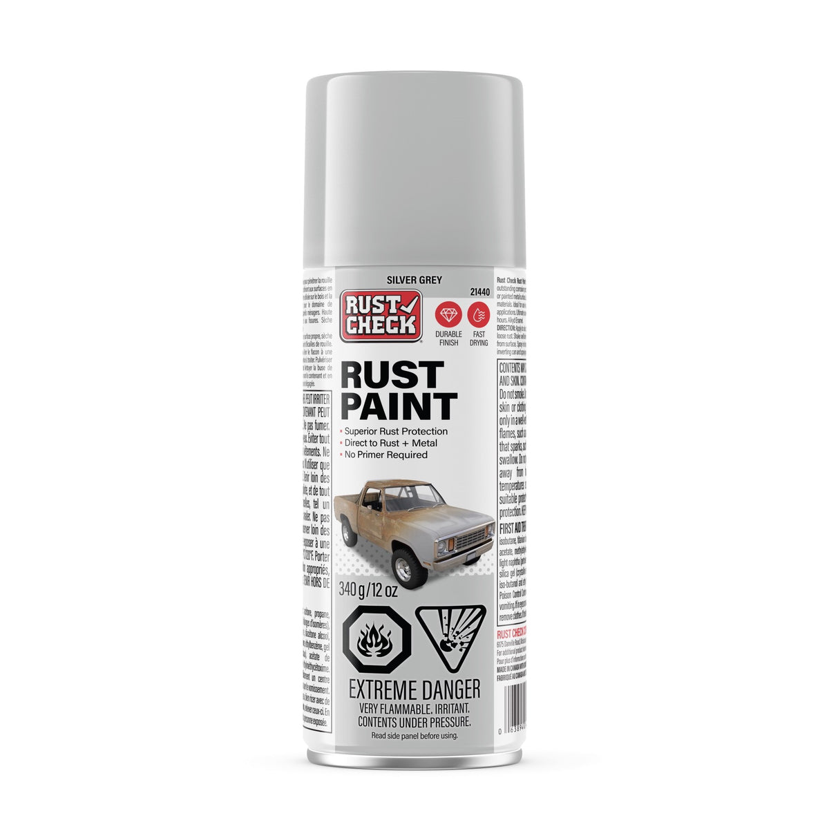 Rust Check Rust Paint Aerosol — 340 g — Silver grey