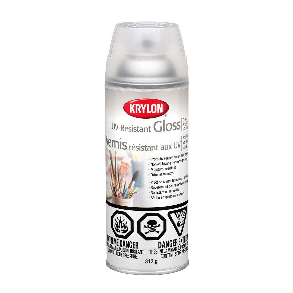 Krylon UV-Resistant Clear Coating — Uv - Resistant Clear Gloss — Canadian aerosol — 41305